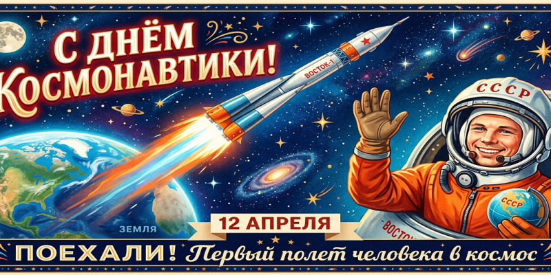 С Днём космонавтики!